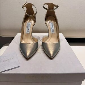 Jimmy Choo Gold and Silver Pointed Heels